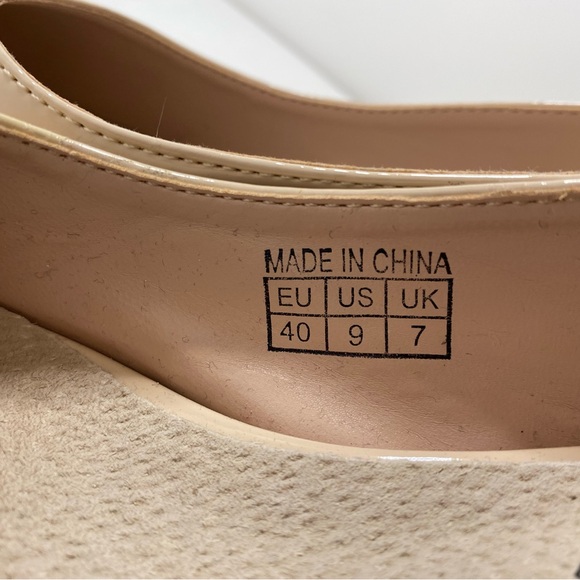 Greatonu Taupe Pointed Toe Slingback Kitten Heels Sz 9 - Picture 6 of 7